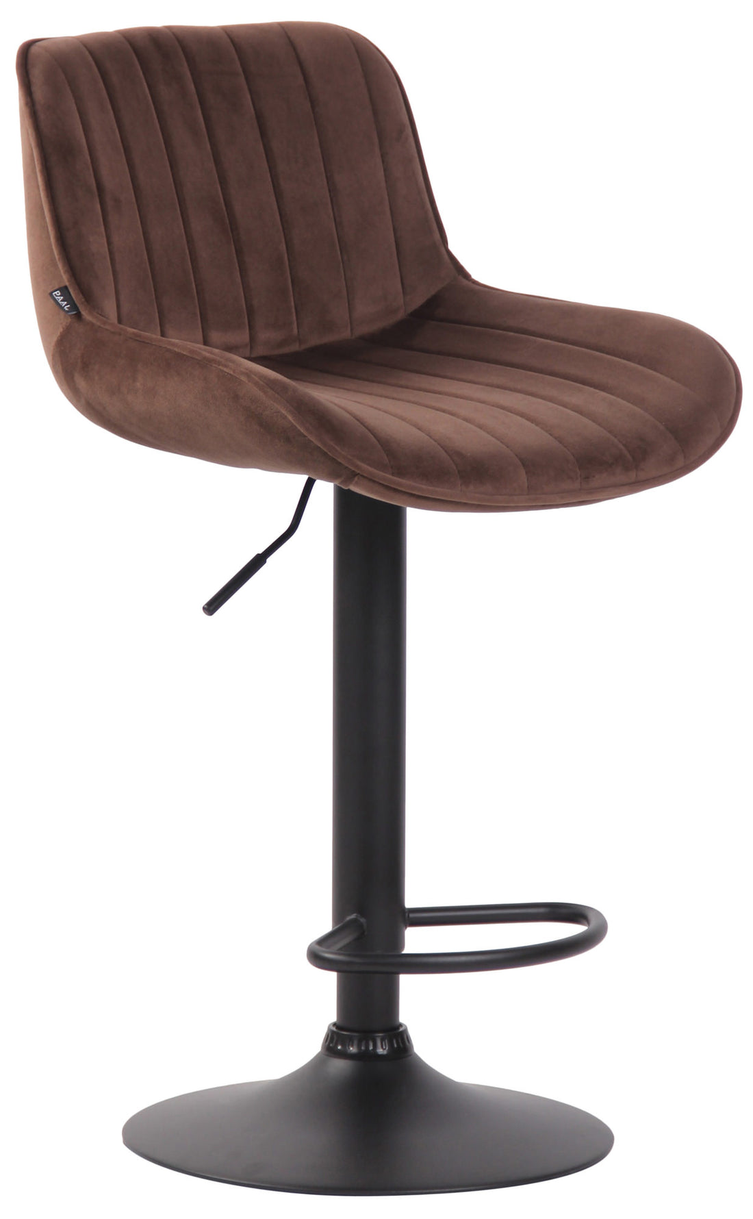 Barkruk Fluweel - Modern Design - Verstelbare Hoogte & 360° Draaibaarheid Kleur blauw Onderstel Kleur zwart