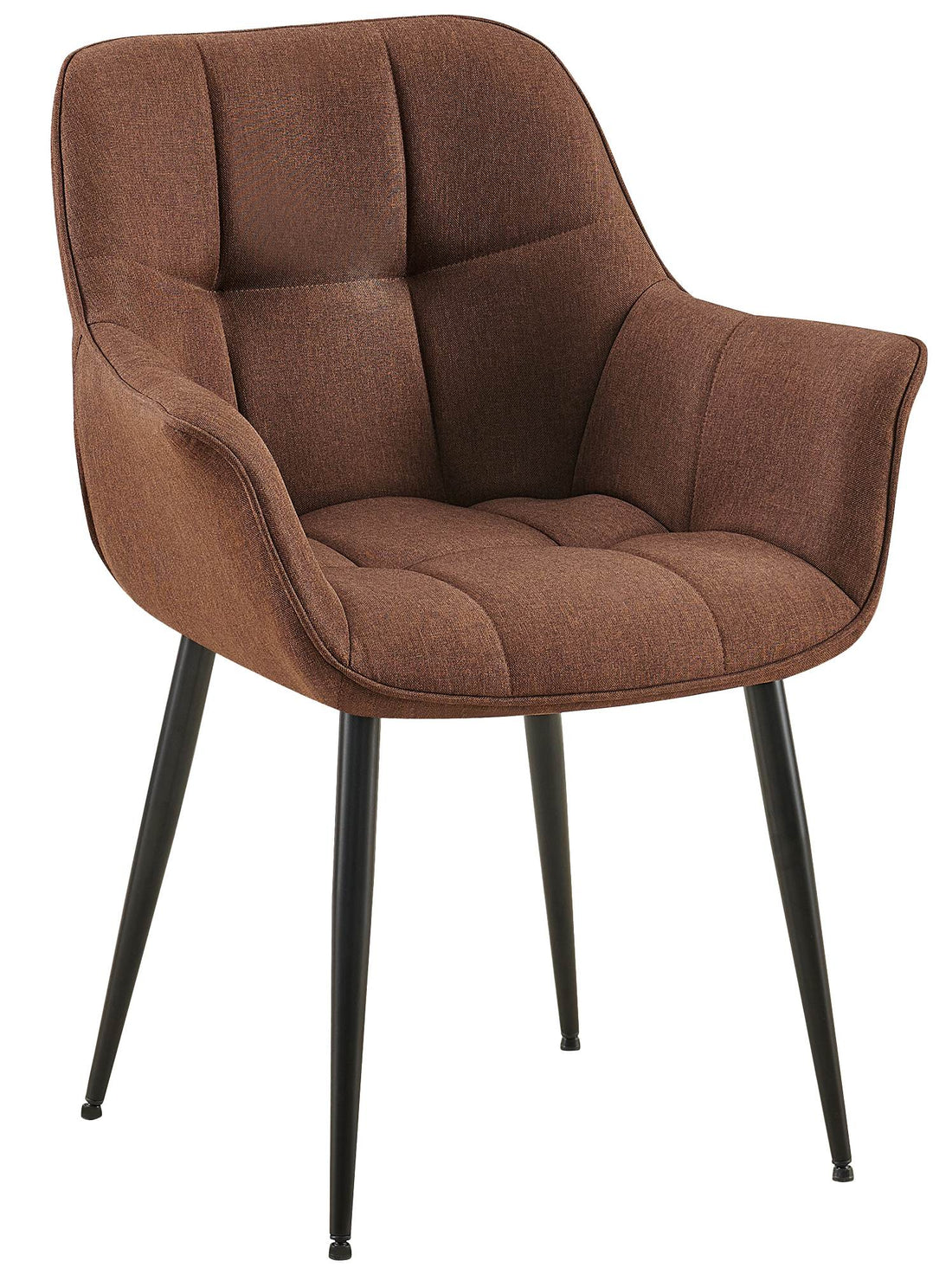 Eetkamerstoel - Moderne Designstoel - Comfortabele Bekleding & Stevige Metaalconstructie Kleur blauw Materiaal Stof
