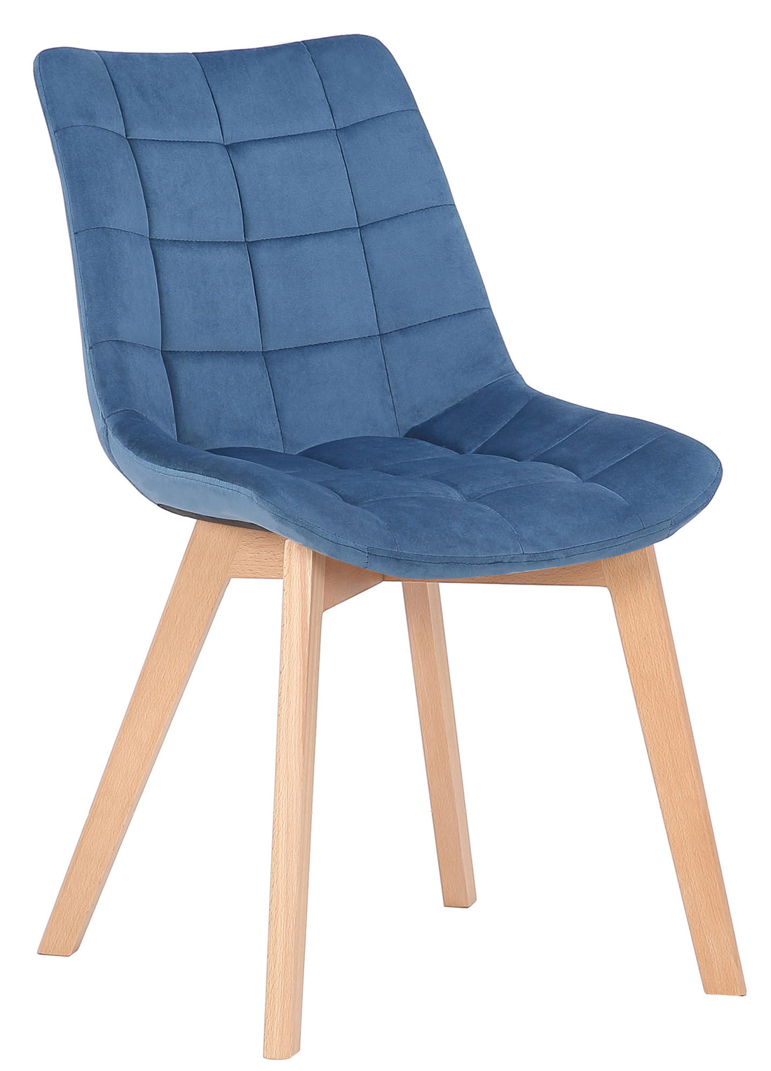 Velours Eetkamerstoel - Fluwelen Stoel - Onderhoudsvriendelijk & Comfortabel Zitten Kleur blauw