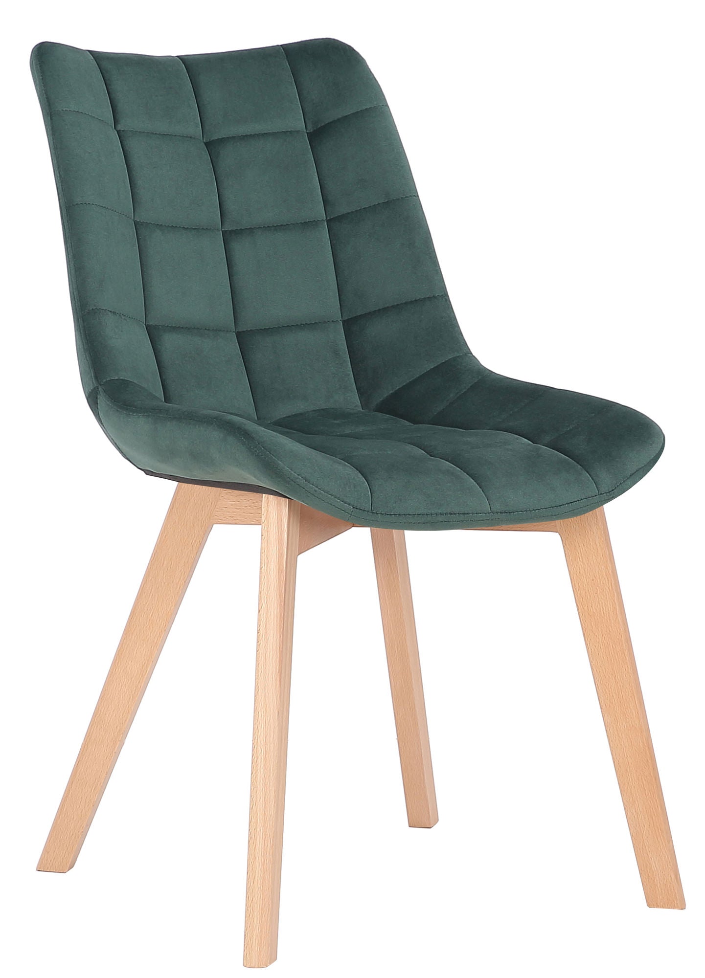 Velours Eetkamerstoel - Fluwelen Stoel - Onderhoudsvriendelijk & Comfortabel Zitten Kleur groen