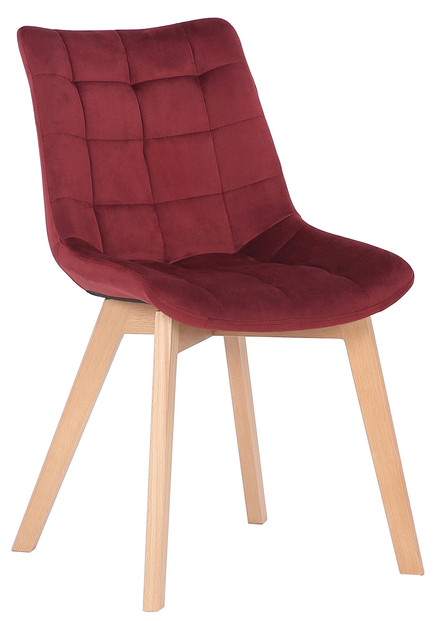 Velours Eetkamerstoel - Fluwelen Stoel - Onderhoudsvriendelijk & Comfortabel Zitten Kleur rood
