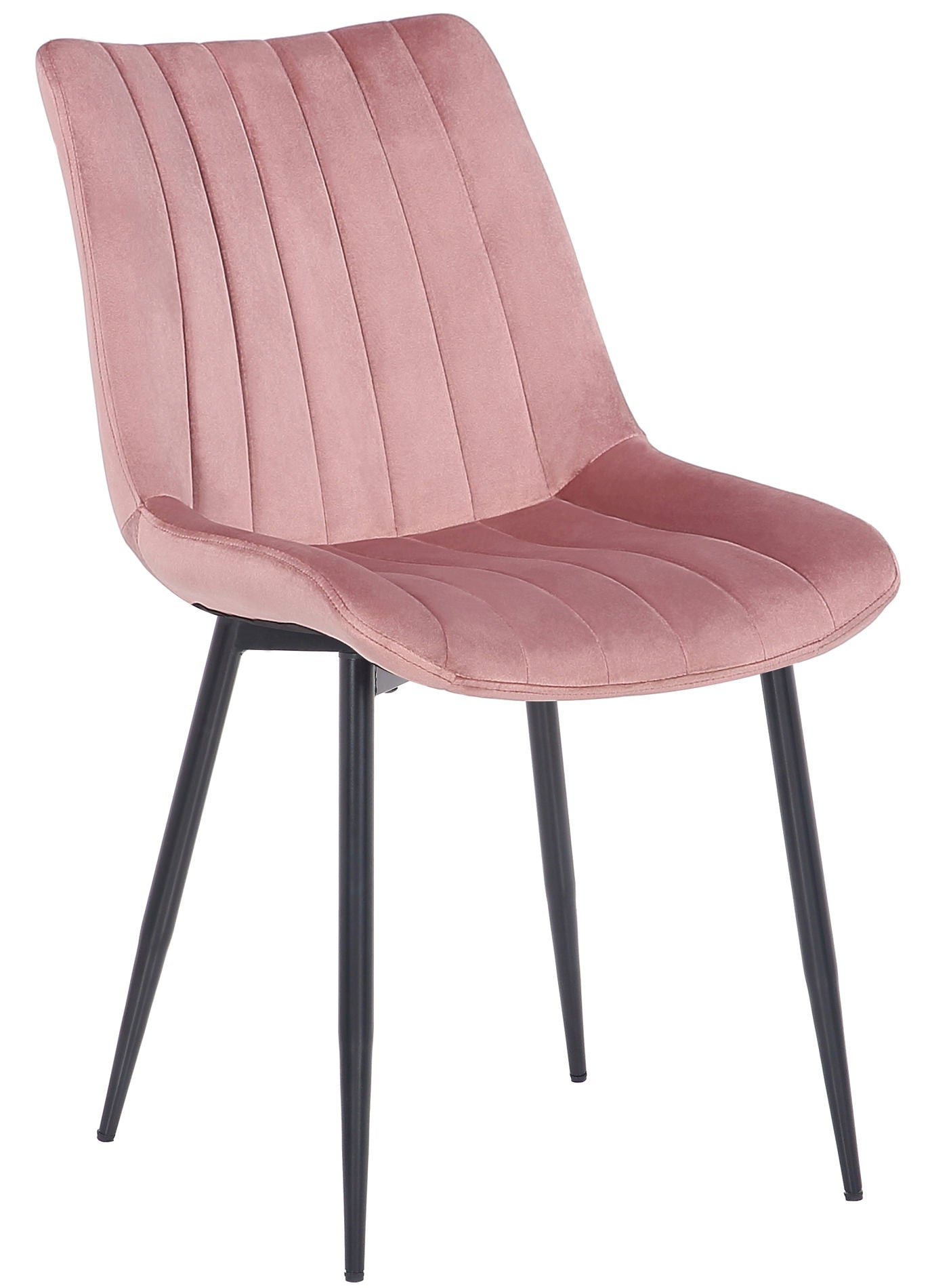 Eetkamerstoel Samt - Fluwelen Stoel - Comfort voor Langdurig Zitten, Stijlvolle Blikvanger Kleur roze