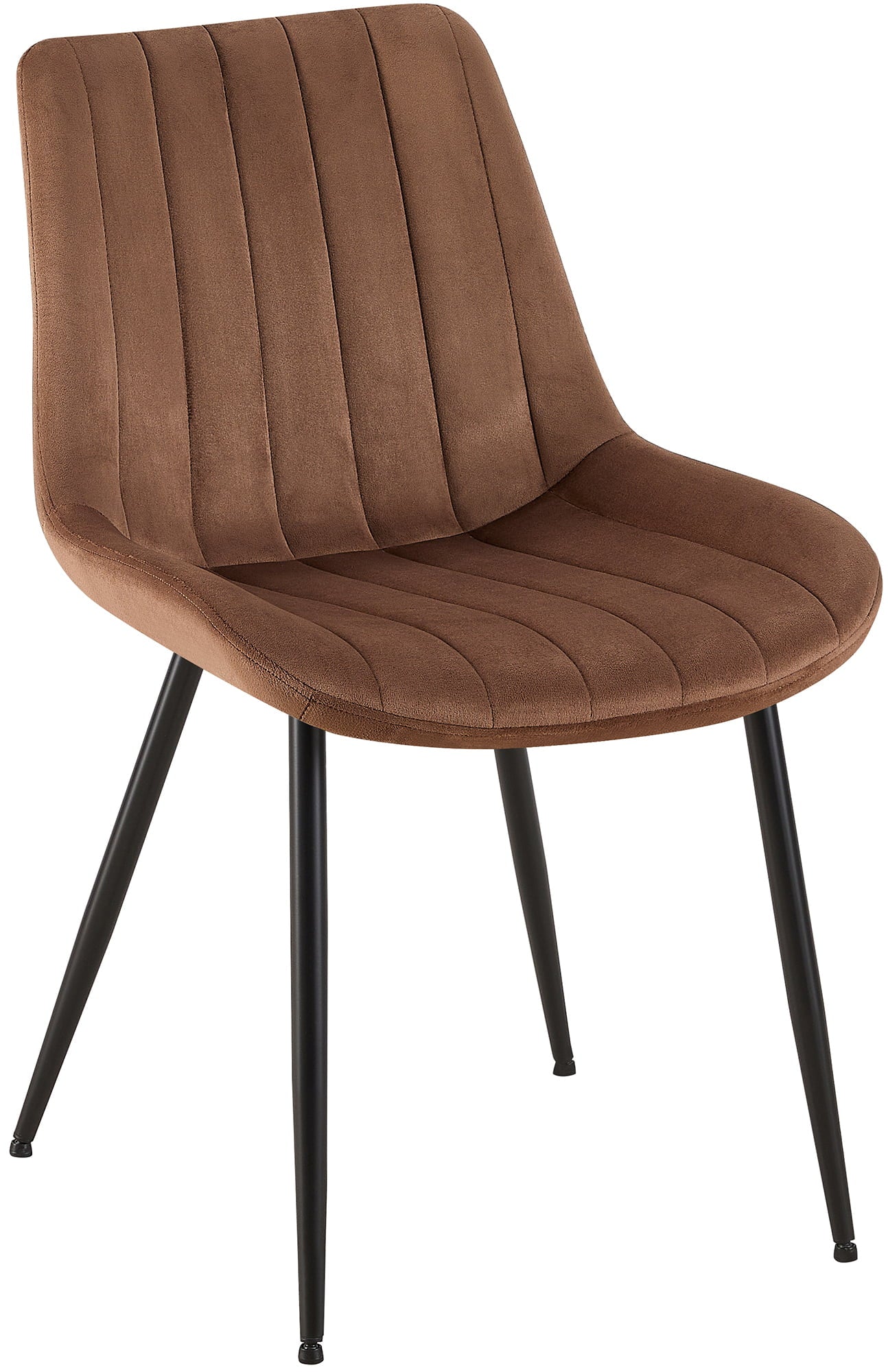Eetkamerstoel Samt - Fluwelen Stoel - Comfort voor Langdurig Zitten, Stijlvolle Blikvanger Kleur bruin