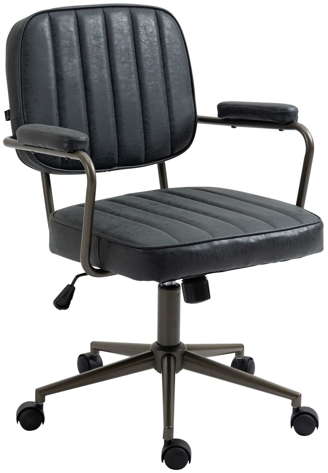 Bureaustoel, Ergonomische Stoel, Kantelfunctie & Kunstleer Comfort Kleur cognac