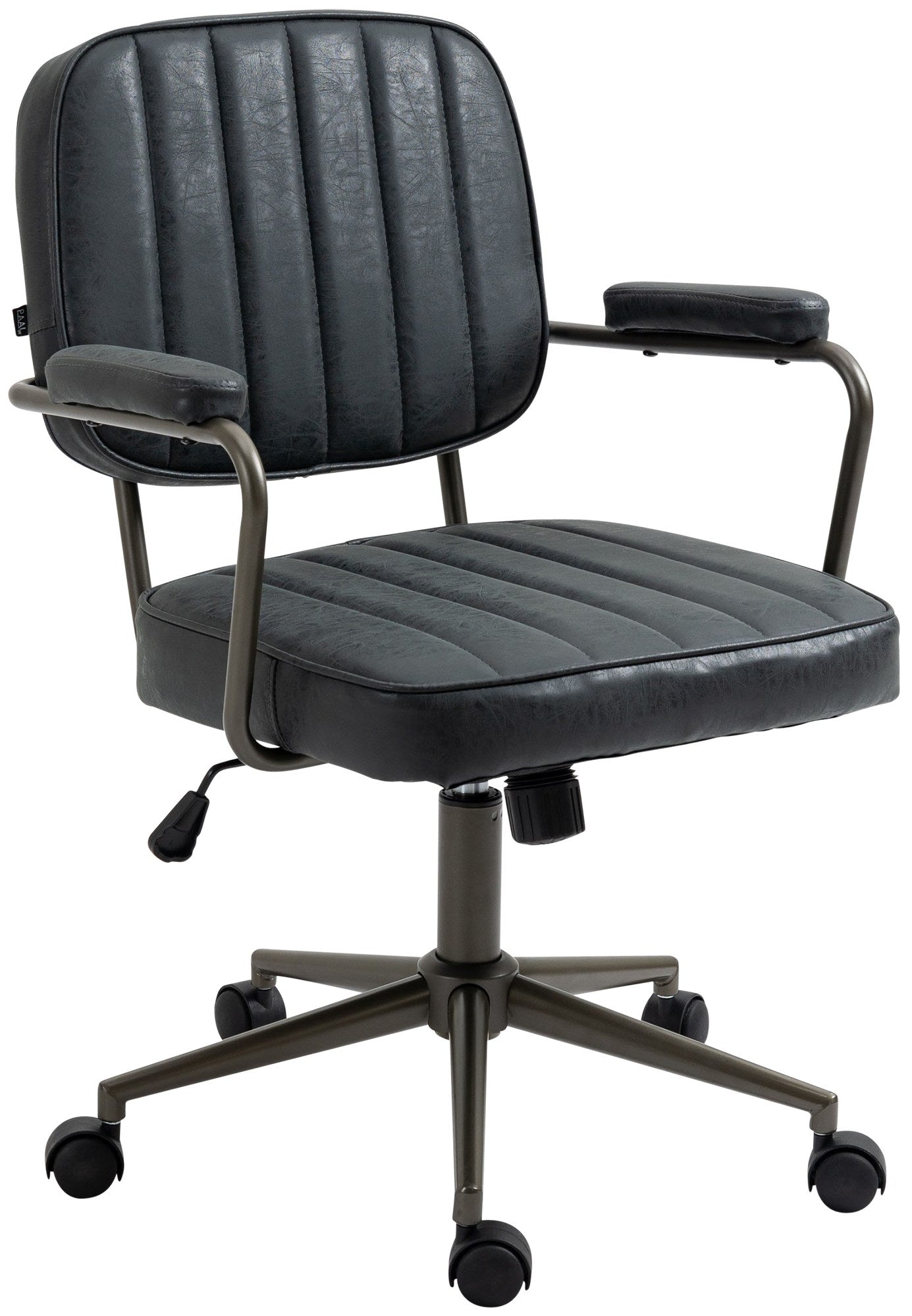 Bureaustoel, Ergonomische Stoel, Kantelfunctie & Kunstleer Comfort Kleur antiek zwart