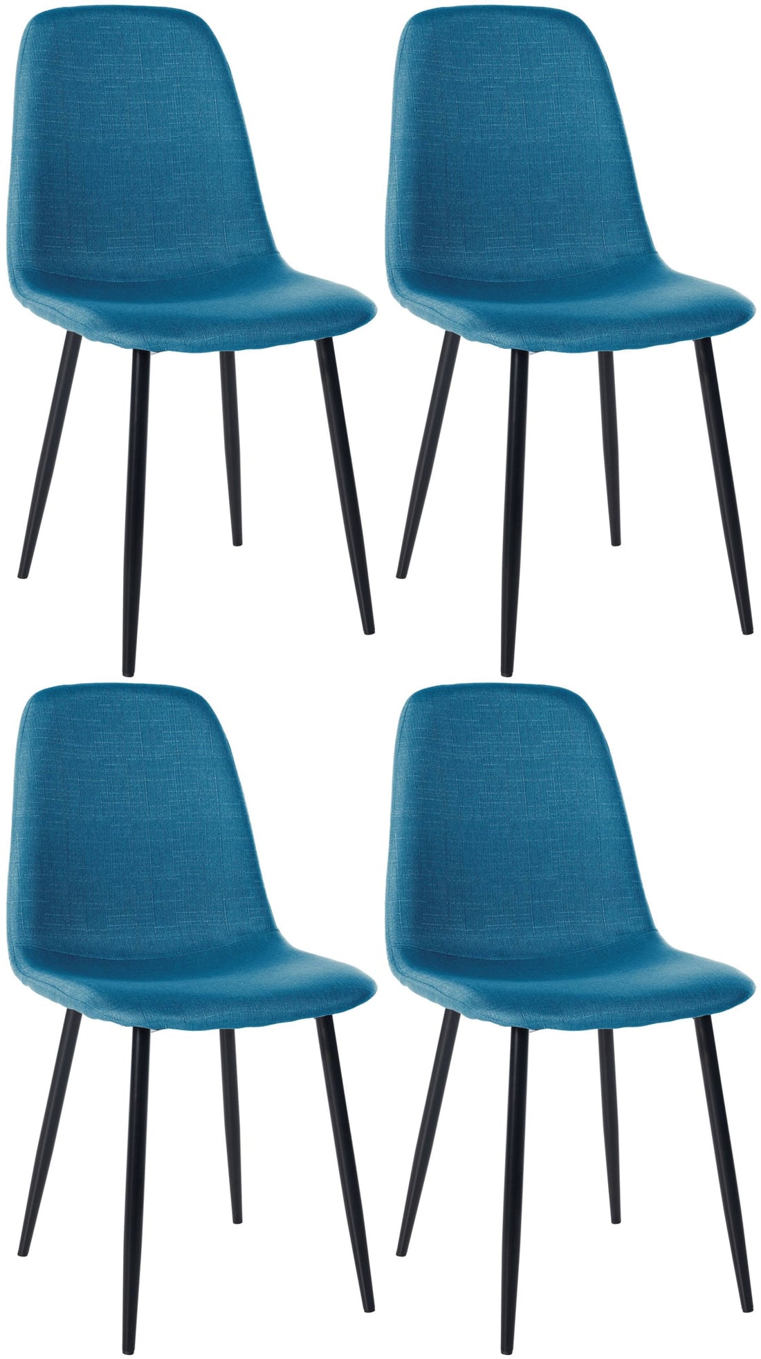 4-delige Set Eetkamerstoelen - Gezinsstoelenset - Onderhoudsvriendelijk Design Kleur bruin Materiaal kunstleer