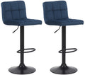 2-delige set Barkrukken - Keukenkrukken - In hoogte verstelbaar en modern design Kleur blauw