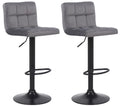 2-delige set Barkrukken - Keukenkrukken - In hoogte verstelbaar en modern design Kleur grijs