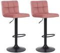 2-delige set Barkrukken - Keukenkrukken - In hoogte verstelbaar en modern design Kleur roze