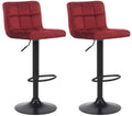 2-delige set Barkrukken - Keukenkrukken - In hoogte verstelbaar en modern design Kleur rood