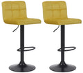 2-delige set Barkrukken - Keukenkrukken - In hoogte verstelbaar en modern design Kleur geel