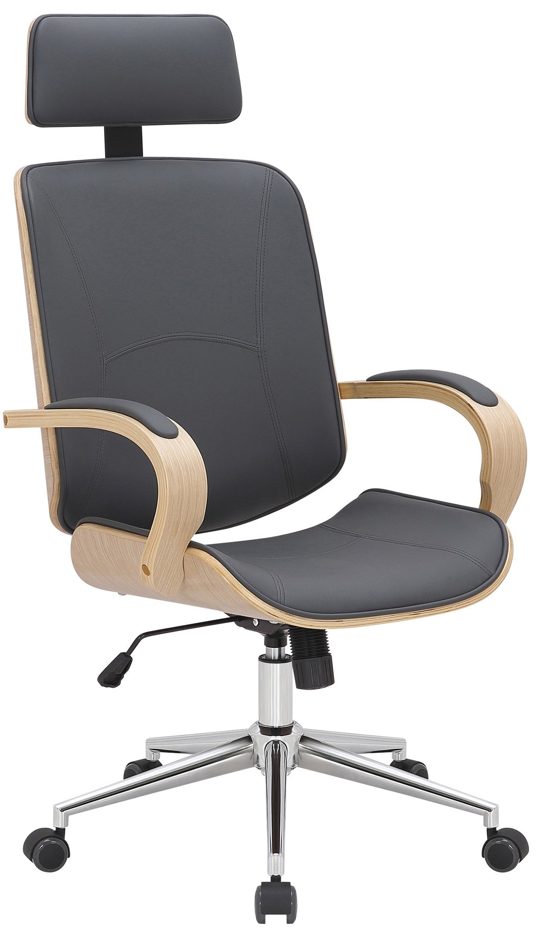 Ergonomische Bureaustoel - Kantoorstoel - Verstelbaar voor Zitcomfort Kleur natuur/grijs
