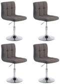 4-delige set Loungerstoelen - Draaiende Lounger - Onderhoudsvriendelijk, Verstelbare Hoogte Kleur donkergrijs