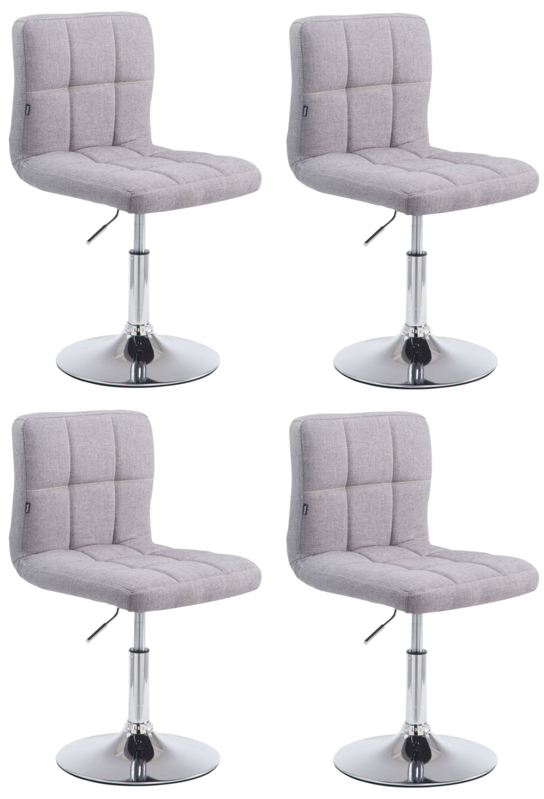 4-delige set Loungerstoelen - Draaiende Lounger - Onderhoudsvriendelijk, Verstelbare Hoogte Kleur donkergrijs