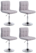 4-delige set Loungerstoelen - Draaiende Lounger - Onderhoudsvriendelijk, Verstelbare Hoogte Kleur grijs