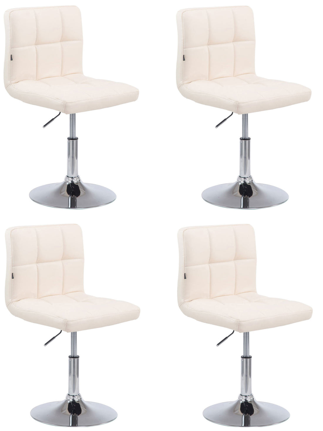 4-delige Loungeset - Comfortabele Stoelset - Kunstleder, Snel Reinigbaar Design Kleur zwart