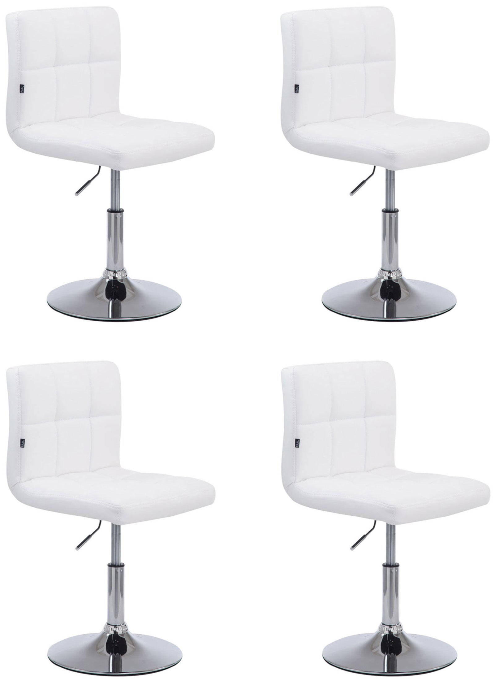 4-delige Loungeset - Comfortabele Stoelset - Kunstleder, Snel Reinigbaar Design Kleur wit