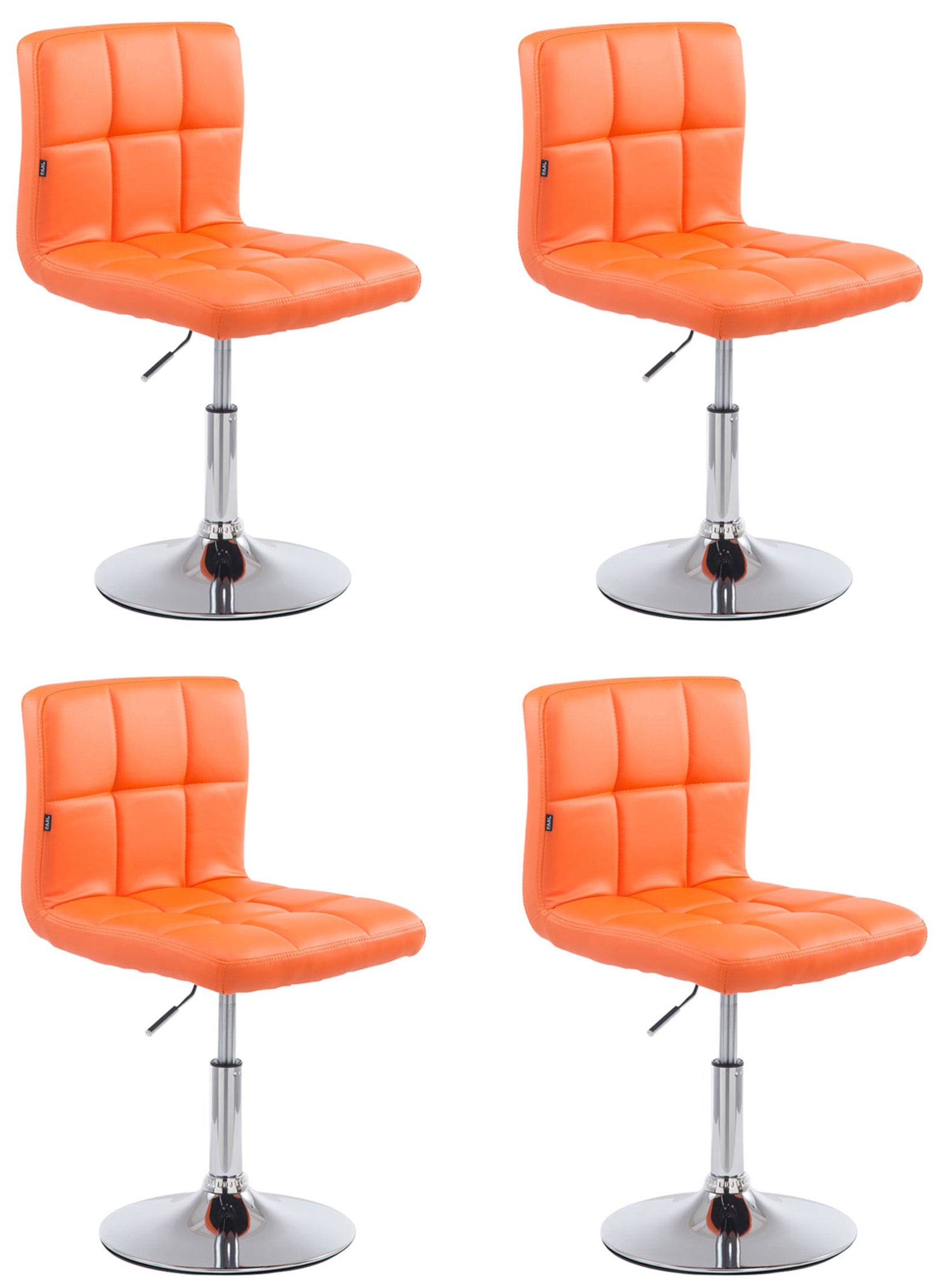 4-delige Loungeset - Comfortabele Stoelset - Kunstleder, Snel Reinigbaar Design Kleur oranje