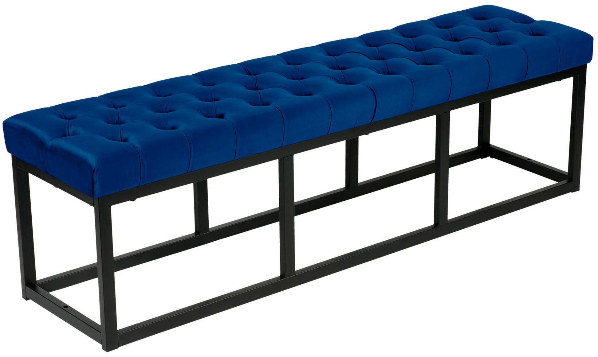 Sierlijke Designbank - Fluwelen Bank - Luxe Comfort en Stabiliteit Kleur blauw Maat
