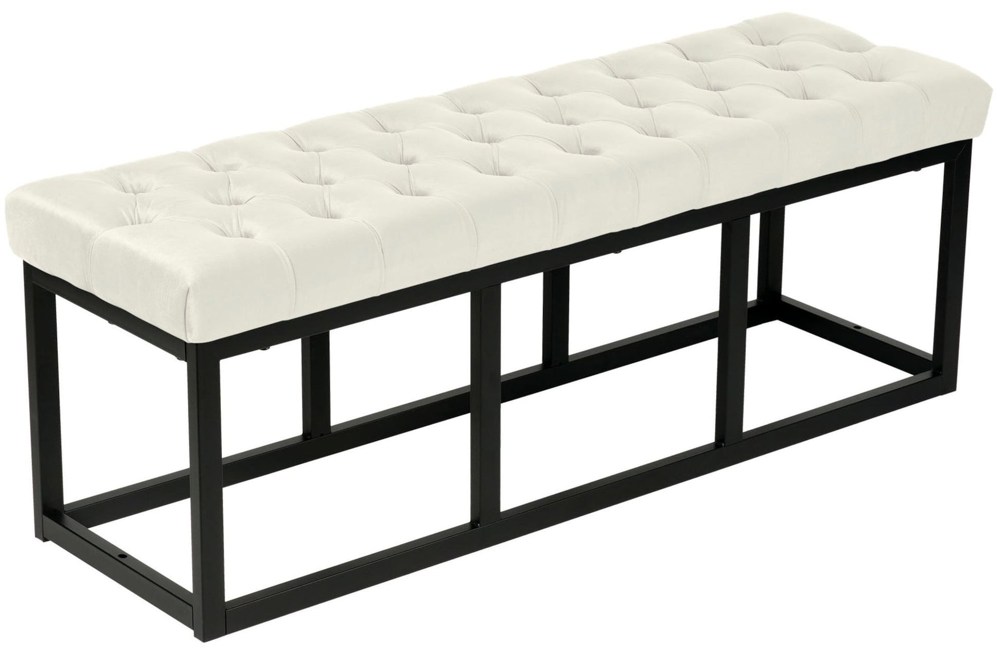 Sierlijke Designbank - Fluwelen Bank - Luxe Comfort en Stabiliteit Kleur crème Maat