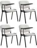 Vergaderstoelen Set van 4 - Conferentiestoelen - Comfort met Klaptafel Kleur wit
