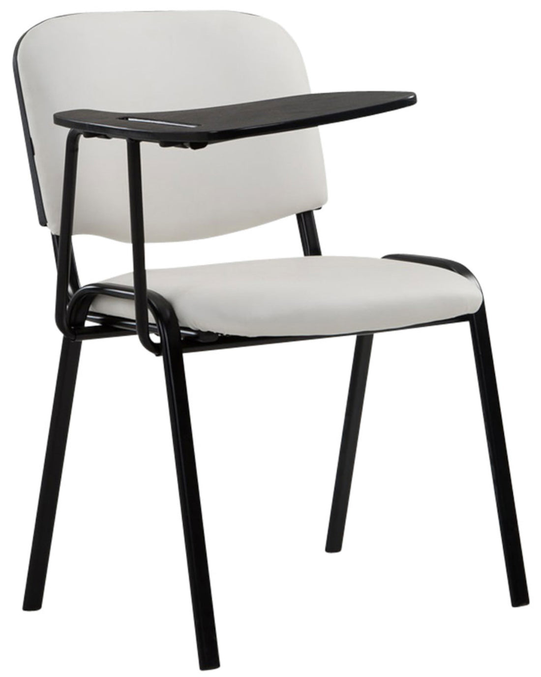 Vergaderstoelen Set van 4 - Conferentiestoelen - Comfort met Klaptafel Kleur wit
