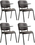 4-delige Set Vergaderstoelen - Conferentiestoelen - Klaptafel voor Extra Werkruimte Kleur bruin