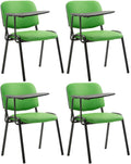 4-delige Set Vergaderstoelen - Conferentiestoelen - Klaptafel voor Extra Werkruimte Kleur groen