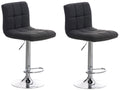 2-delige Set Barkrukken - Barstoelen - Maximaal Zitcomfort Kleur donkergrijs