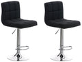 2-delige Set Barkrukken - Stoelen - Verstelbaar Hoogte & 360° Wiel, Comfortabel Zithouding Kleur zwart