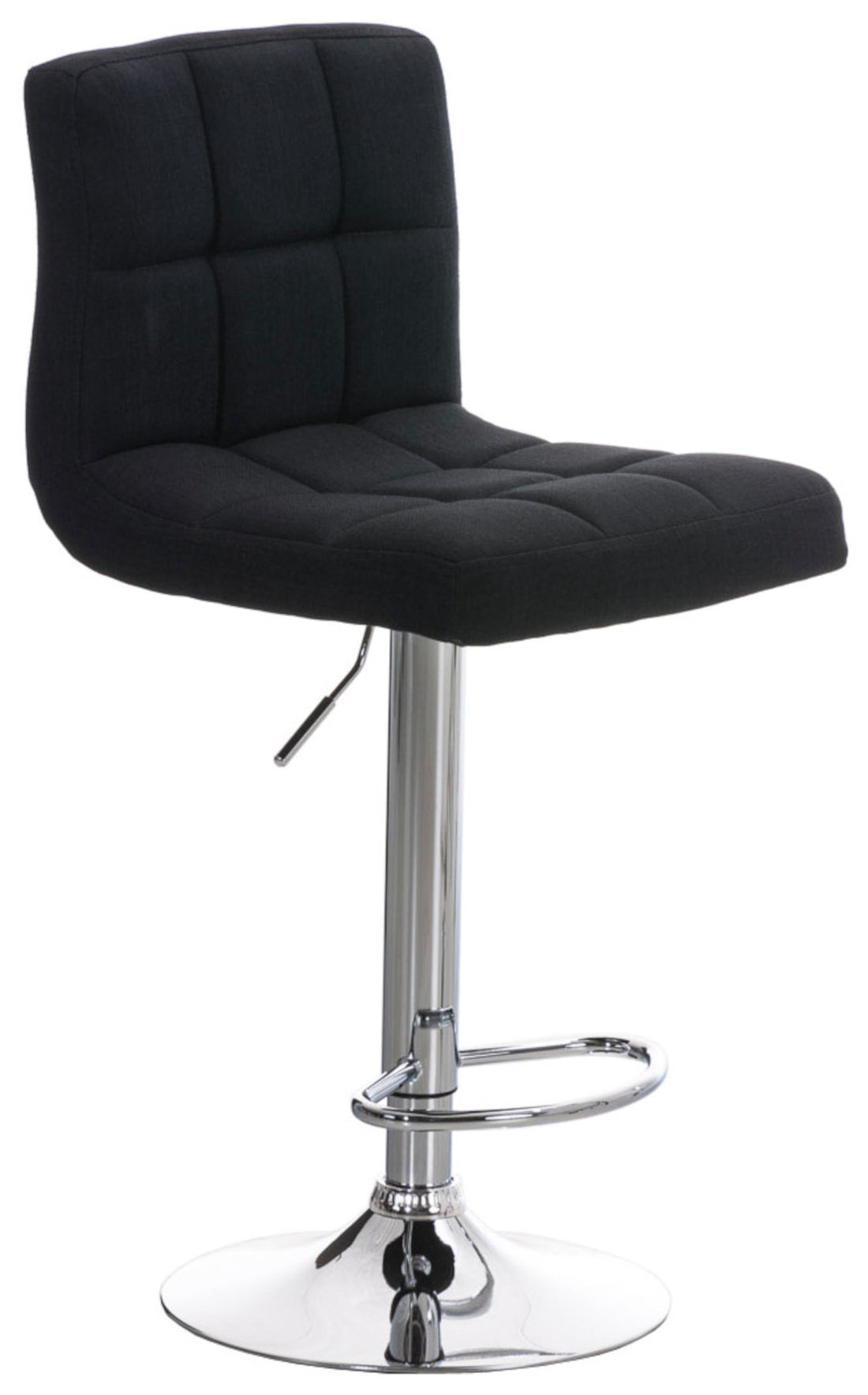 2-delige Set Barkrukken - Stoelen - Verstelbaar Hoogte & 360° Wiel, Comfortabel Zithouding Kleur zwart