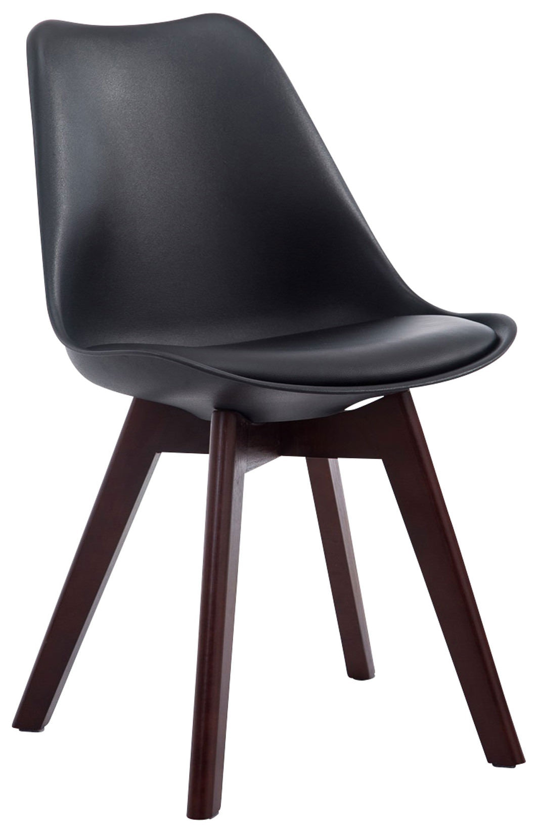 4-delige Set Moderne Eetkamerstoelen - Relaxstoelen - Comfortabel Zitten Kleur zwart