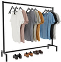 Industrieel Kledingrek - Loftstijl Ophangoplossing - Ruimtebesparend Design Kleur zwart Maat 150x38x120
