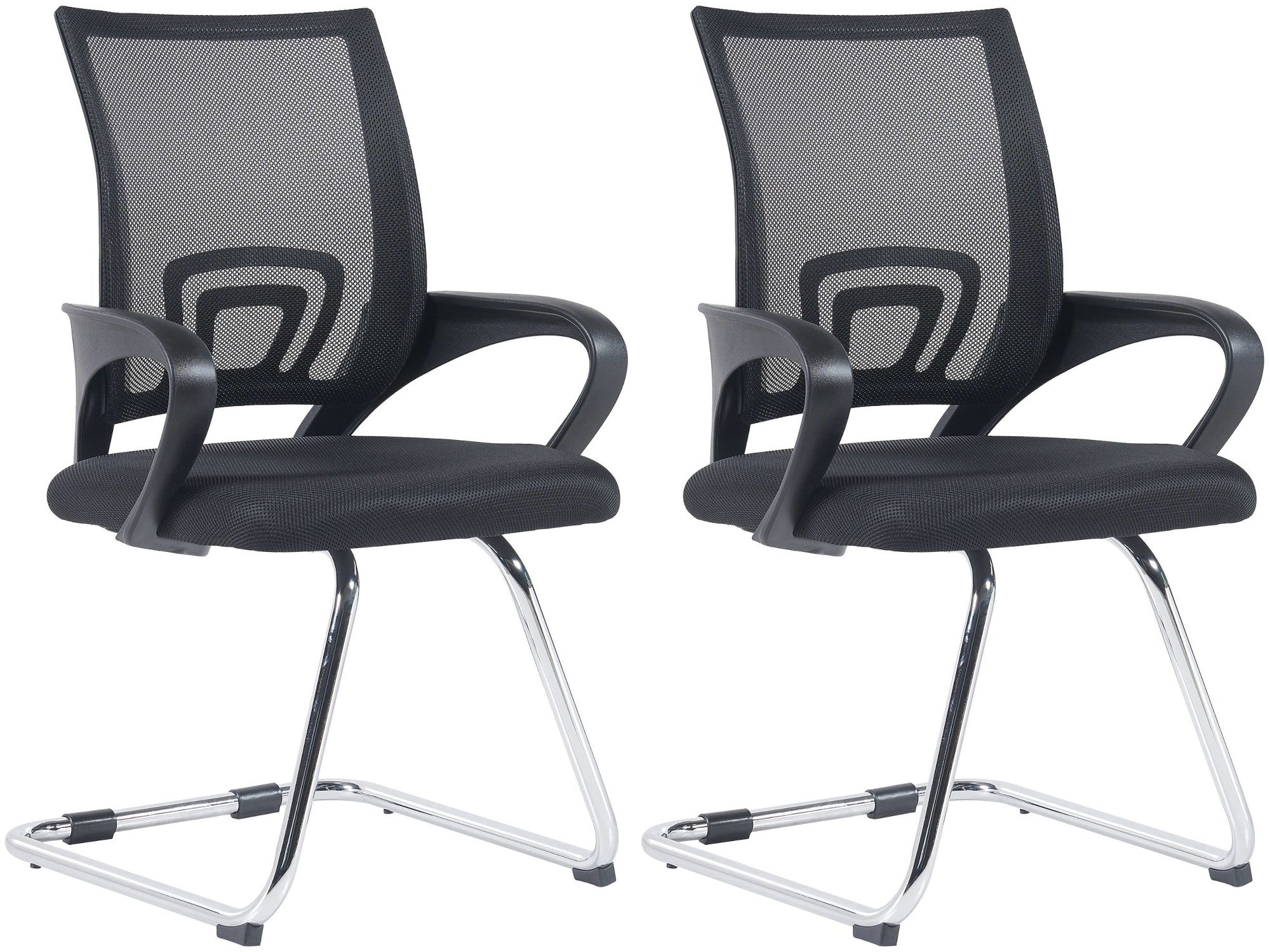 2-delige Set Schommelstoelen - Wiebelstoelen - Ergonomisch Comfort Kleur zwart
