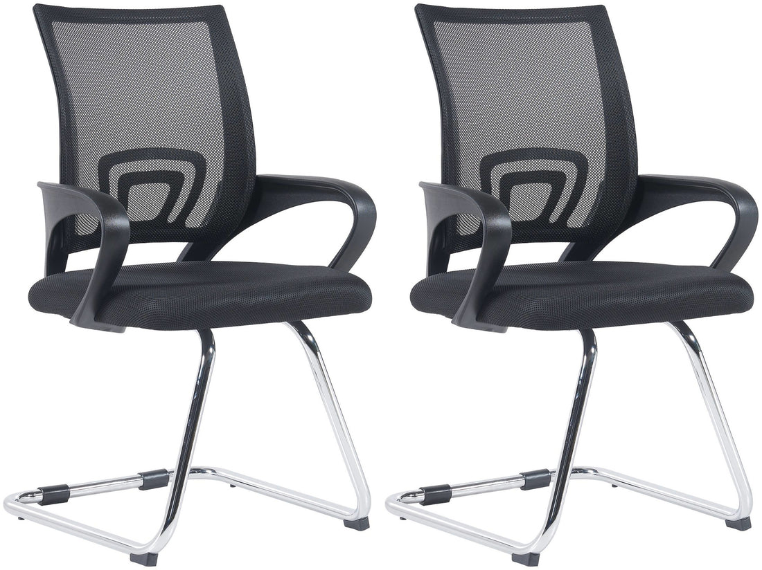 2-delige Set Schommelstoelen - Wiebelstoelen - Ergonomisch Comfort Kleur zwart