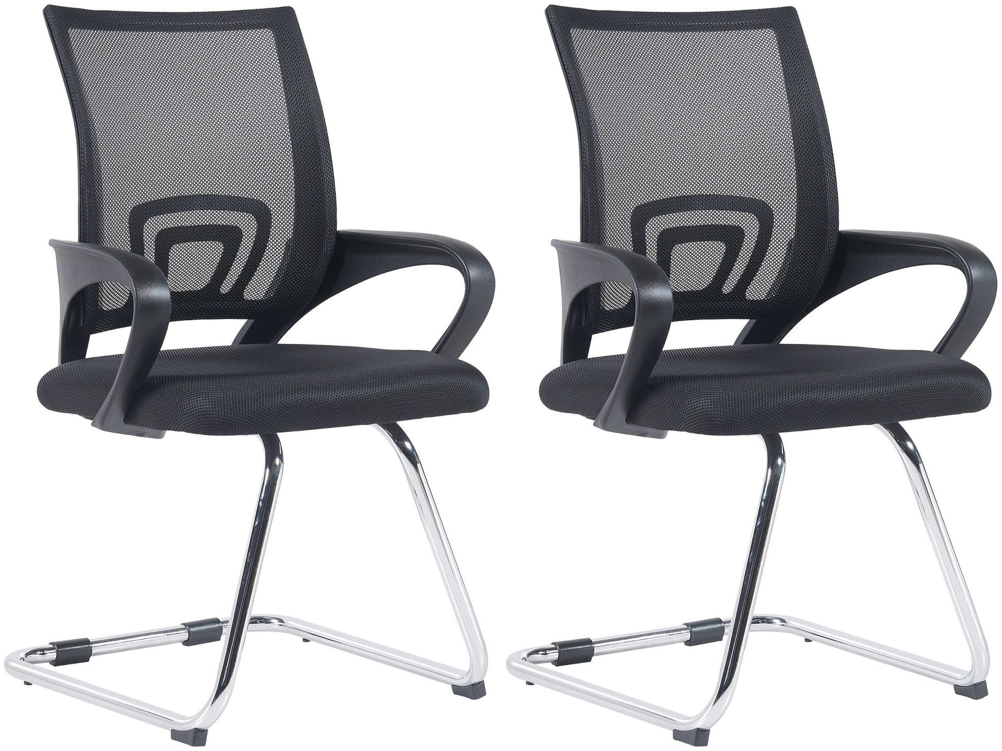 2-delige Set Schommelstoelen - Wiebelstoelen - Ergonomisch Comfort Kleur zwart
