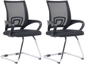 2-delige Set Schommelstoelen - Wiebelstoelen - Ergonomisch Comfort Kleur zwart