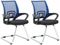 Set van 2 Cantileverstoelen - Conferentiestoelen - Comfortabele Zitpositie Kleur blauw
