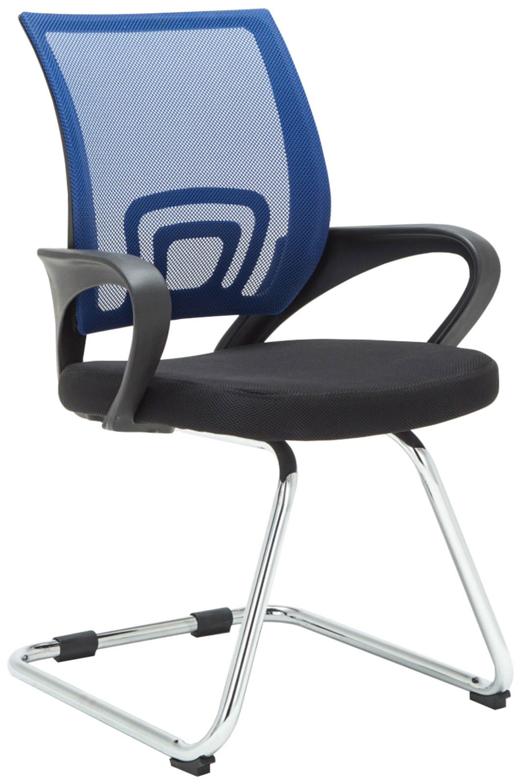 Set van 2 Cantileverstoelen - Conferentiestoelen - Comfortabele Zitpositie Kleur blauw