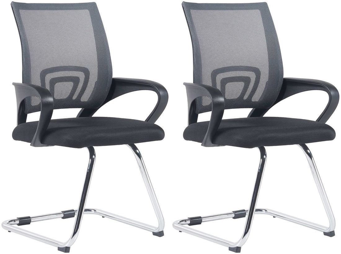 2-delige Set Schommelstoelen - Wiebelstoelen - Ergonomisch Comfort Kleur zwart
