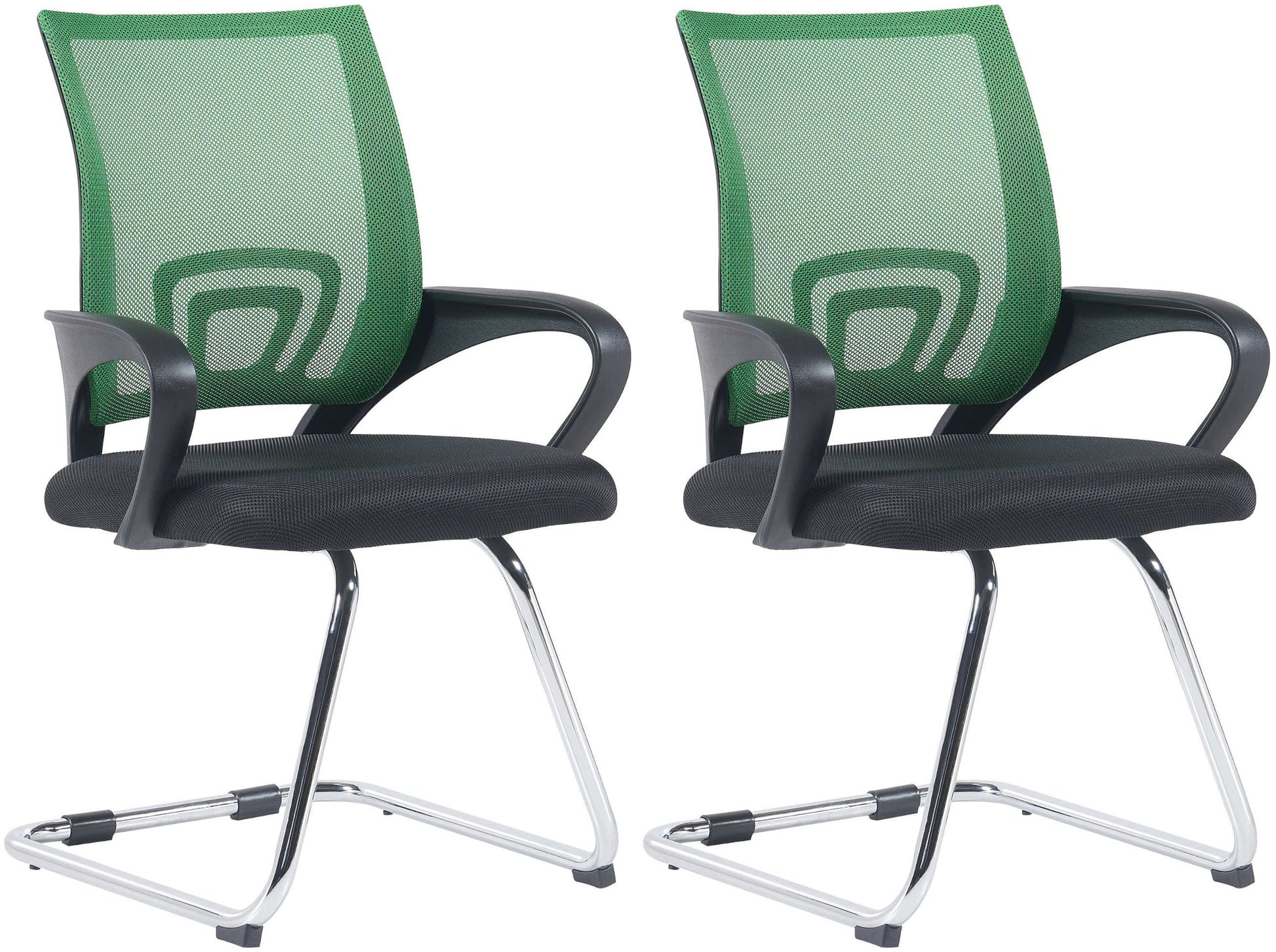 2-delige Set Schommelstoelen - Wiebelstoelen - Ergonomisch Comfort Kleur groen