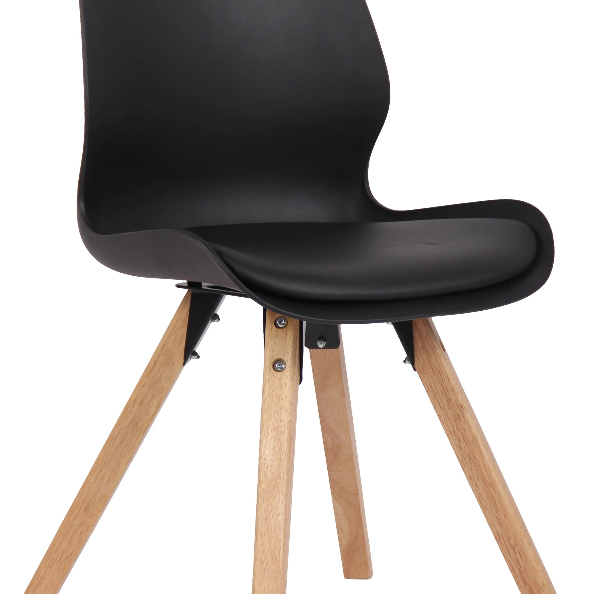 Bezoekersstoel, Gaststoel - Comfortabele Zithouding - Kunststof/Fluweel/Stof Opties Kleur zwart Materiaal KunstStof