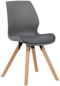 Bezoekersstoel, Gaststoel - Comfortabele Zithouding - Kunststof/Fluweel/Stof Opties Kleur grijs Materiaal KunstStof