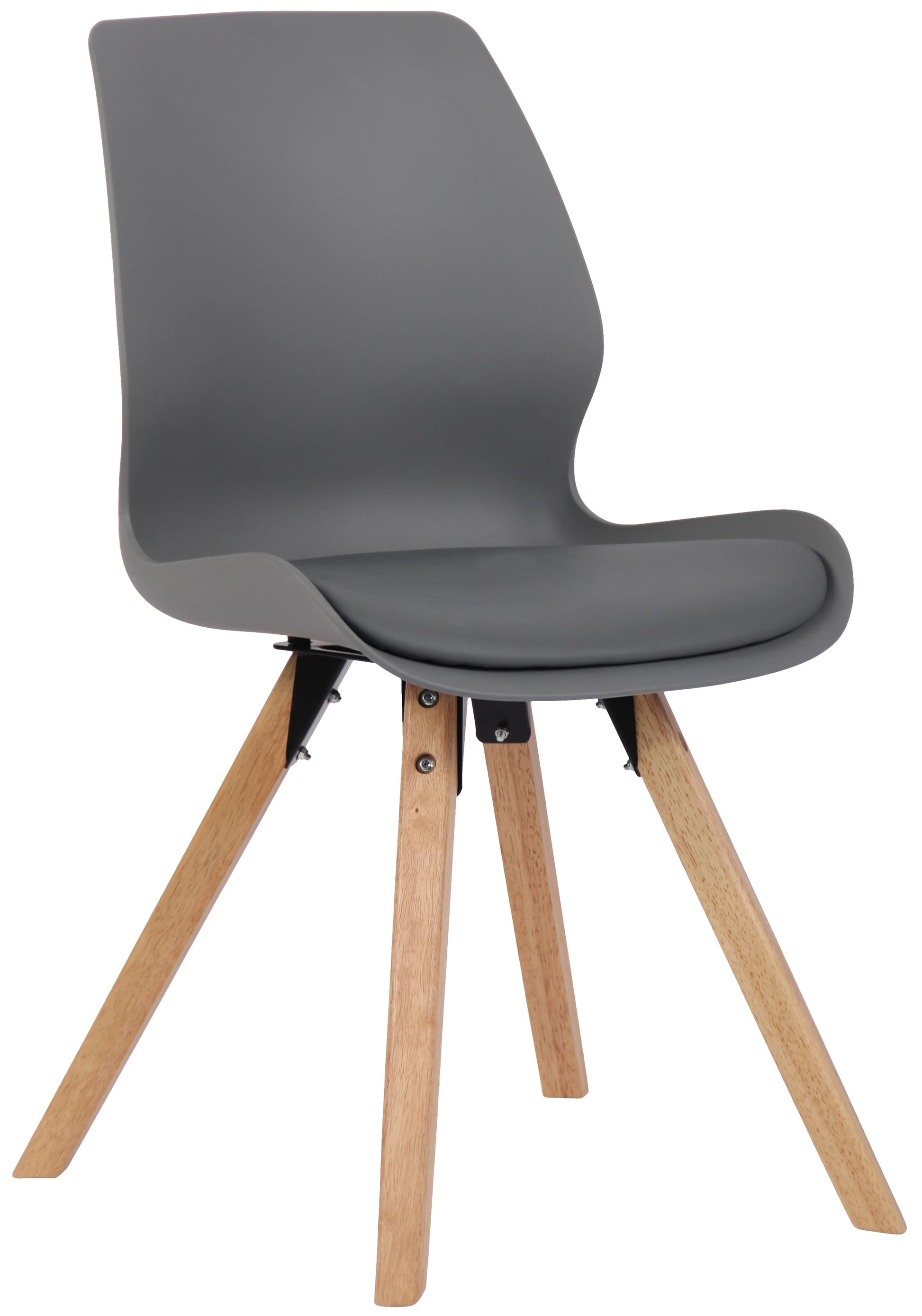 Bezoekersstoel, Gaststoel - Comfortabele Zithouding - Kunststof/Fluweel/Stof Opties Kleur grijs Materiaal KunstStof