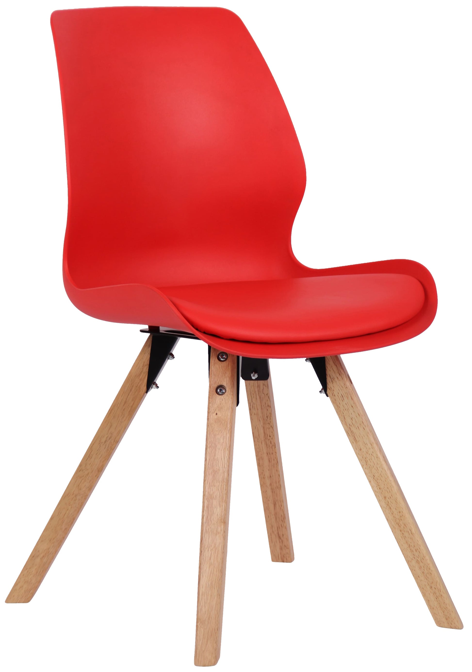 Bezoekersstoel, Gaststoel - Comfortabele Zithouding - Kunststof/Fluweel/Stof Opties Kleur rood Materiaal KunstStof