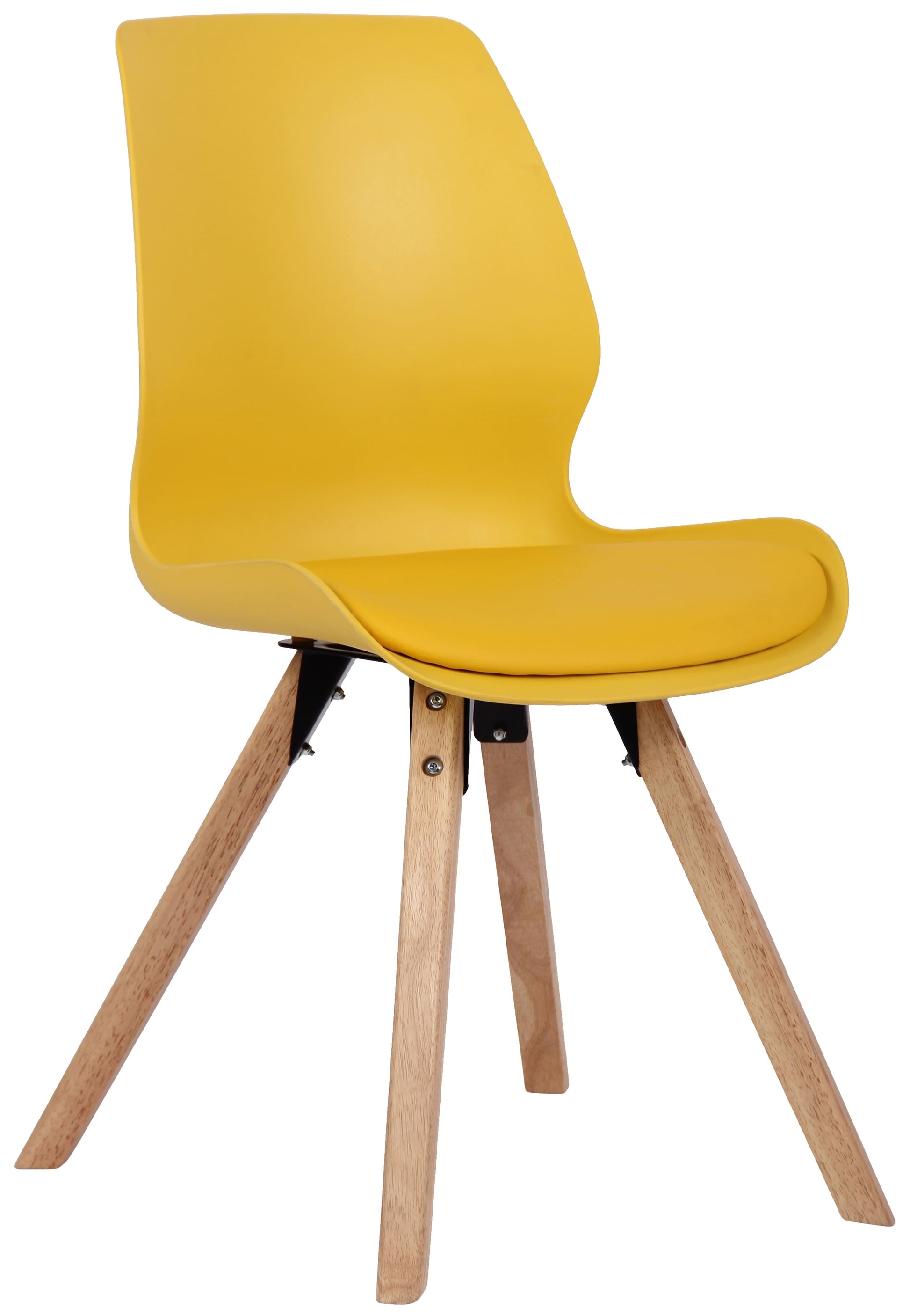 Bezoekersstoel, Gaststoel - Comfortabele Zithouding - Kunststof/Fluweel/Stof Opties Kleur geel Materiaal KunstStof