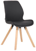 Bezoekersstoel, Gaststoel - Comfortabele Zithouding - Kunststof/Fluweel/Stof Opties Kleur zwart Materiaal kunstleer