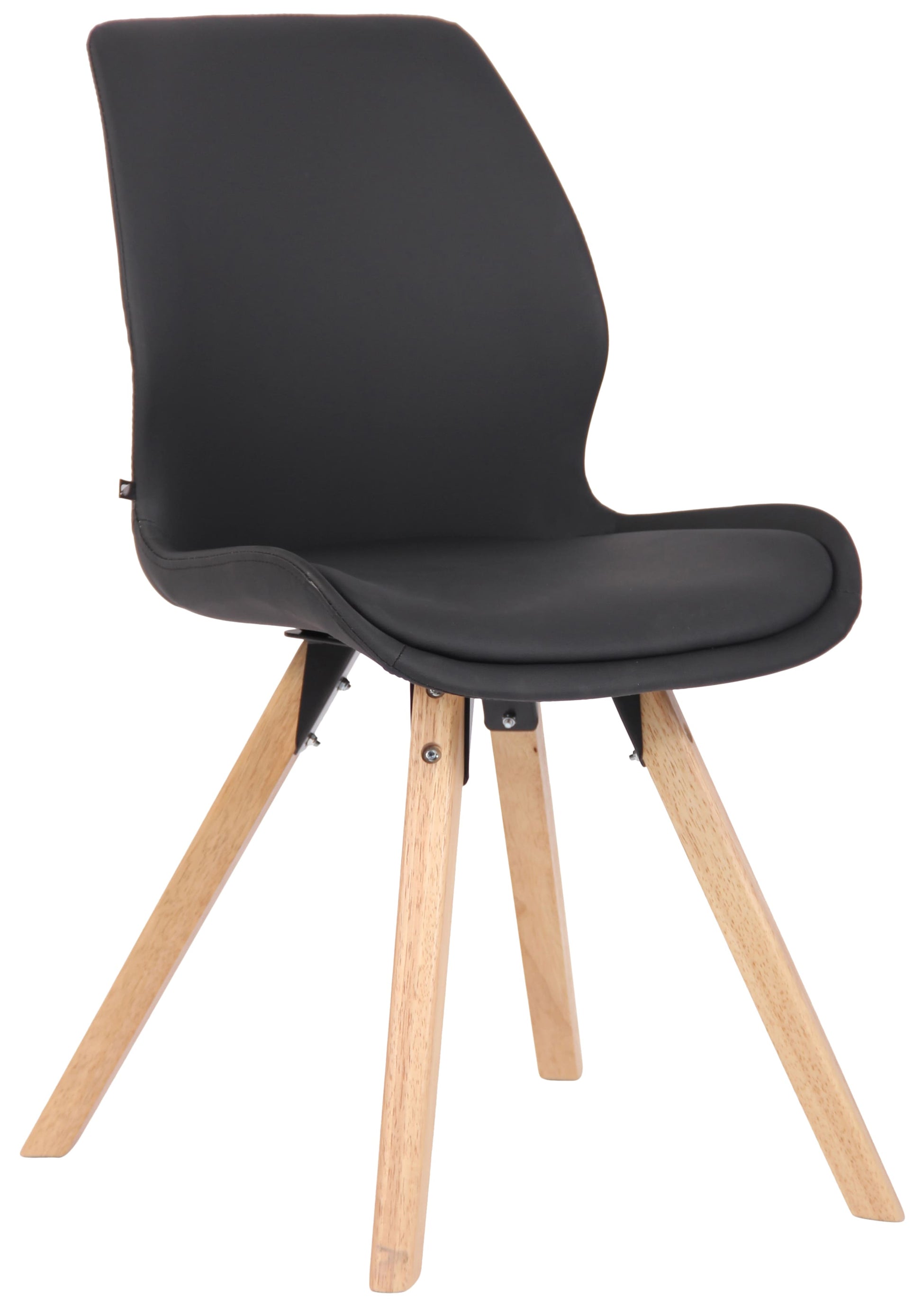 Bezoekersstoel, Gaststoel - Comfortabele Zithouding - Kunststof/Fluweel/Stof Opties Kleur zwart Materiaal kunstleer