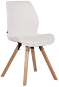 Bezoekersstoel, Gaststoel - Comfortabele Zithouding - Kunststof/Fluweel/Stof Opties Kleur wit Materiaal kunstleer