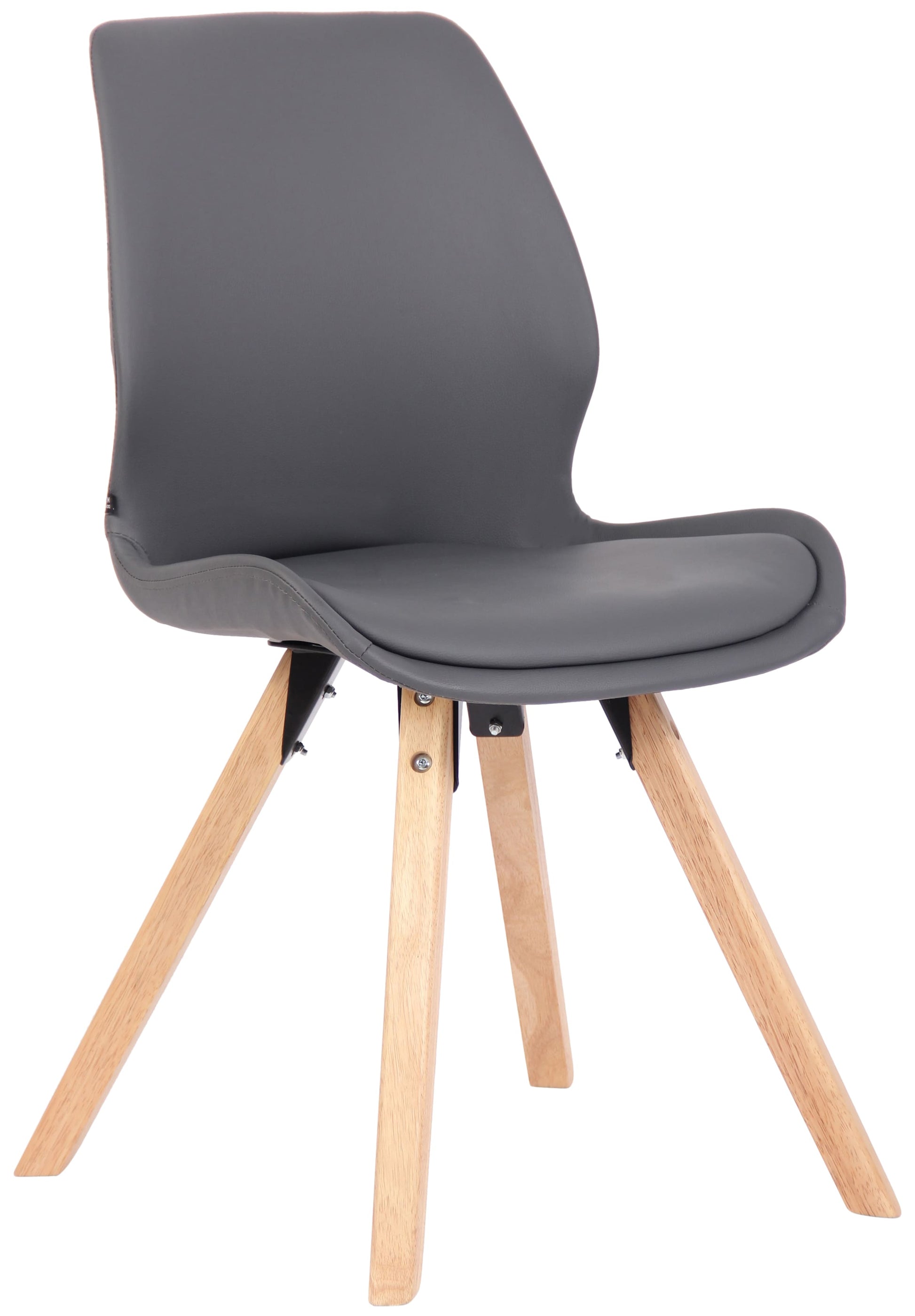 Bezoekersstoel, Gaststoel - Comfortabele Zithouding - Kunststof/Fluweel/Stof Opties Kleur grijs Materiaal kunstleer